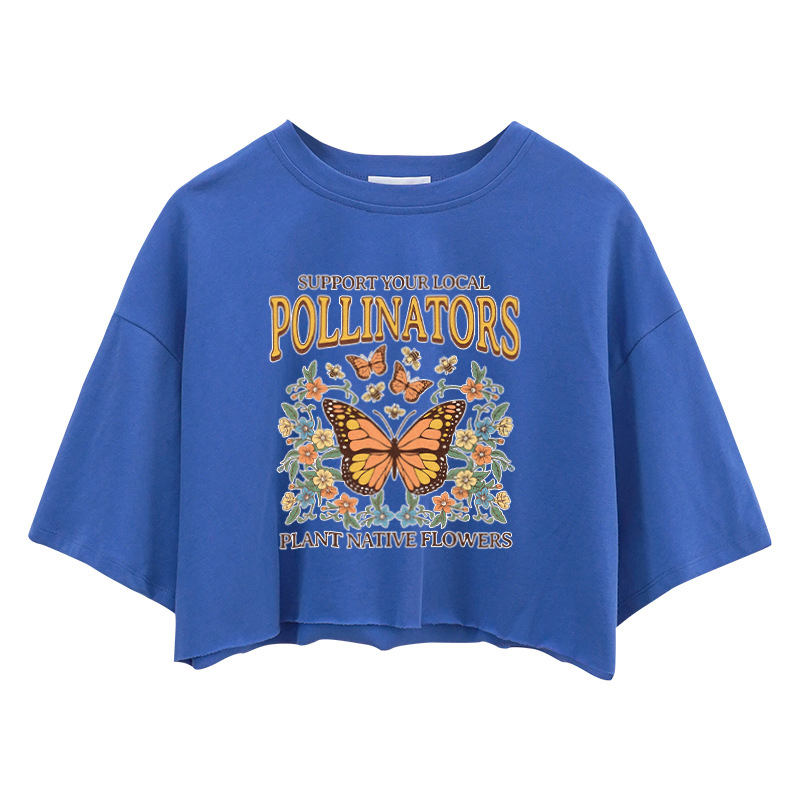 Tokyocanvas Native Garden Pollinator Crop Top