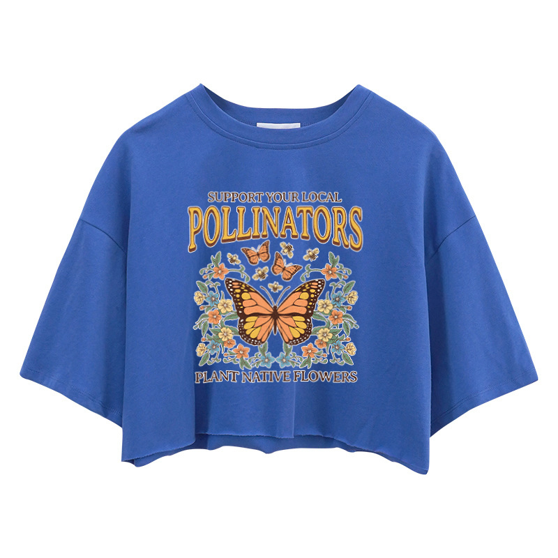 Tokyocanvas Native Garden Pollinator Crop Top