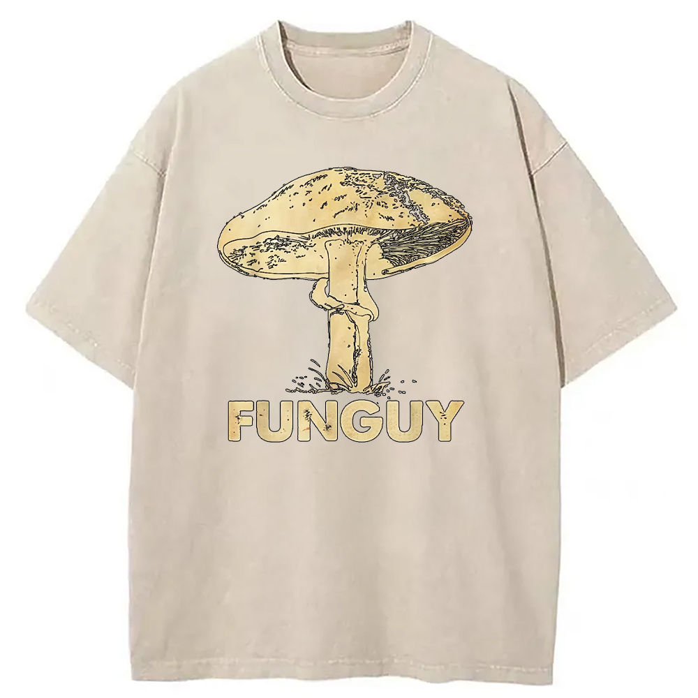 Tokyocanvas Funguy Mushroom Washed T-Shirt