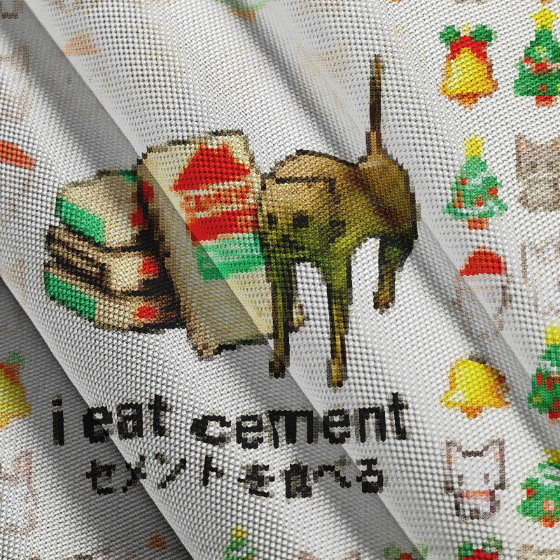 Tokyocanvas I Eat Cement Christmas Ugly Sweatshirt