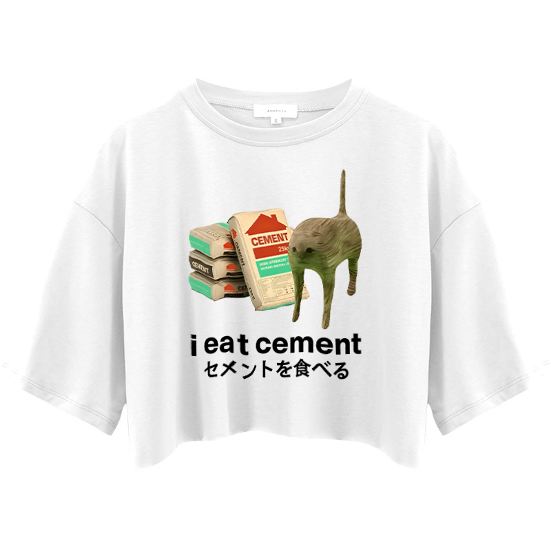 Tokyocanvas I Eat Cement Crop Top