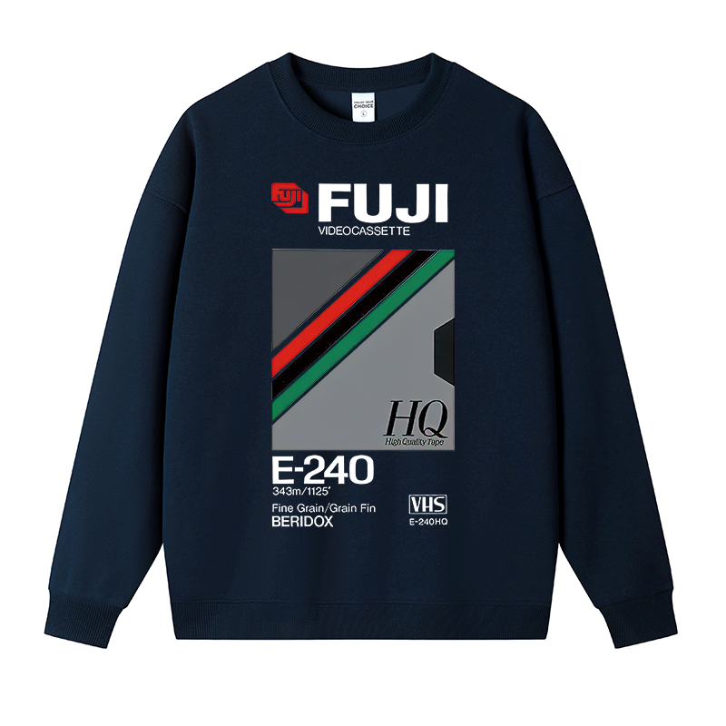 Tokyocanvas Retro VHS Tape Vaporwave Aesthetic Essential Fleece Lined Sweatshirt