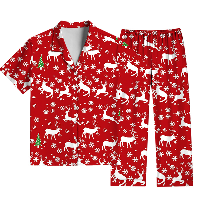 Tokyocanvas Funny Reindeer Christmas Pajama Set