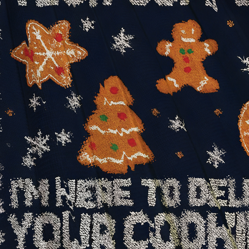 Tokyocanvas Blue Tech Support Computer Programmer Christmas Ugly Sweatshirt