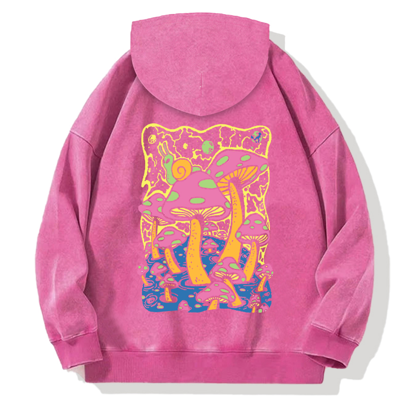 Tokyocanvas Mushroom World Back Washed Hoodie