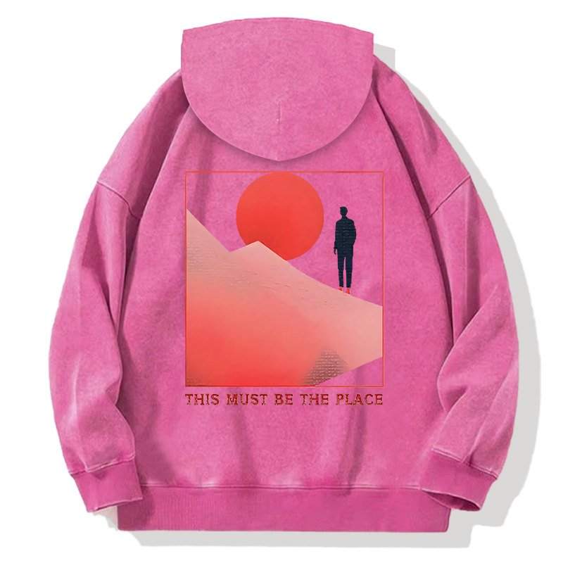 Tokyocanvas Must Be The Place Back Washed Hoodie