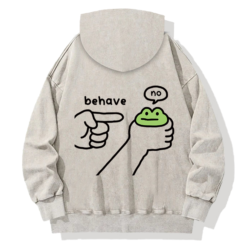 Tokyocanvas Dishonest Frog Back Washed Hoodie