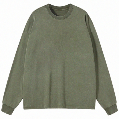 Tokyocanvas Custom Long Sleeve Washed T-Shirt