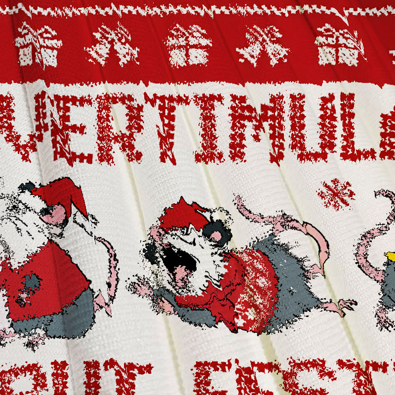 Tokyocanvas Overstimulated But Festive Possum Christmas Ugly Sweatshirt