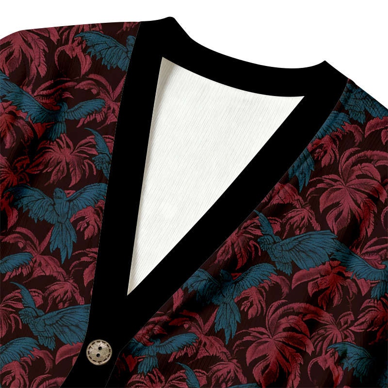 Tokyocanvas Dark Tropical Ugly Cardigan Sweatshirt