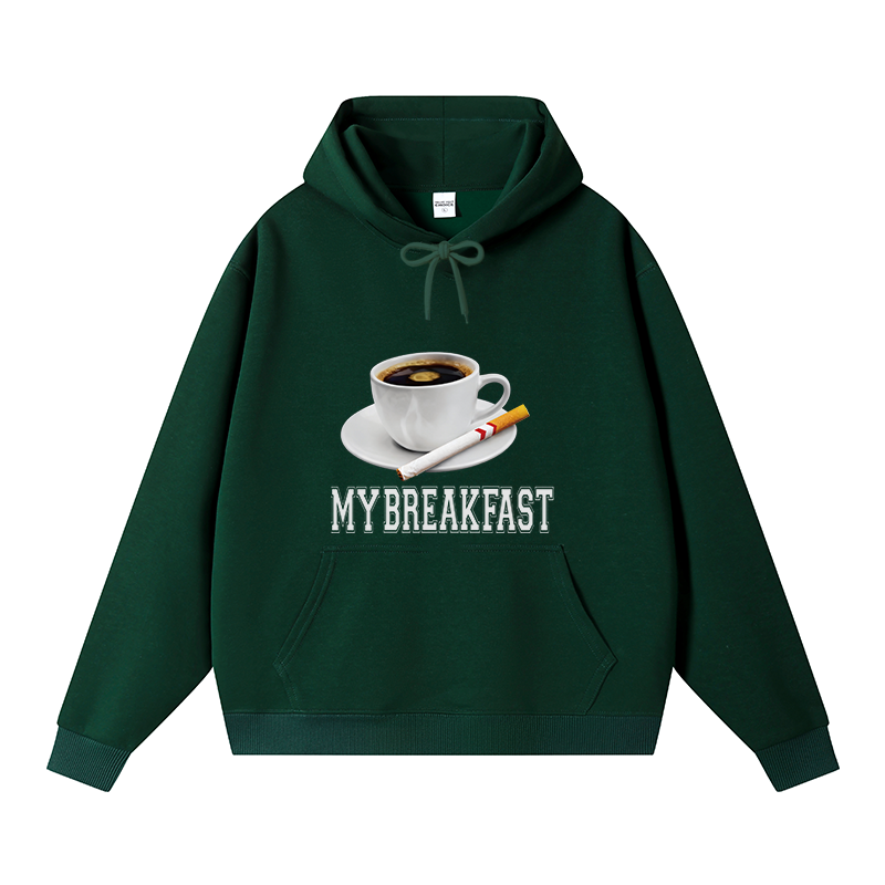 Tokyocanvas Breakfast Coffee Fleece Lined Hoodie