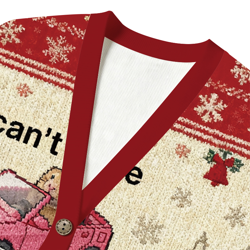 Tokyocanvas I Can't Drive Funny Hamster Meme Ugly Cardigan Sweatshirt