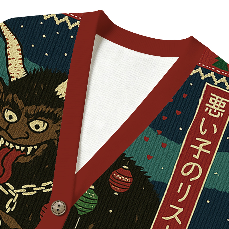 Tokyocanvas Naughty List Ugly Cardigan Sweatshirt