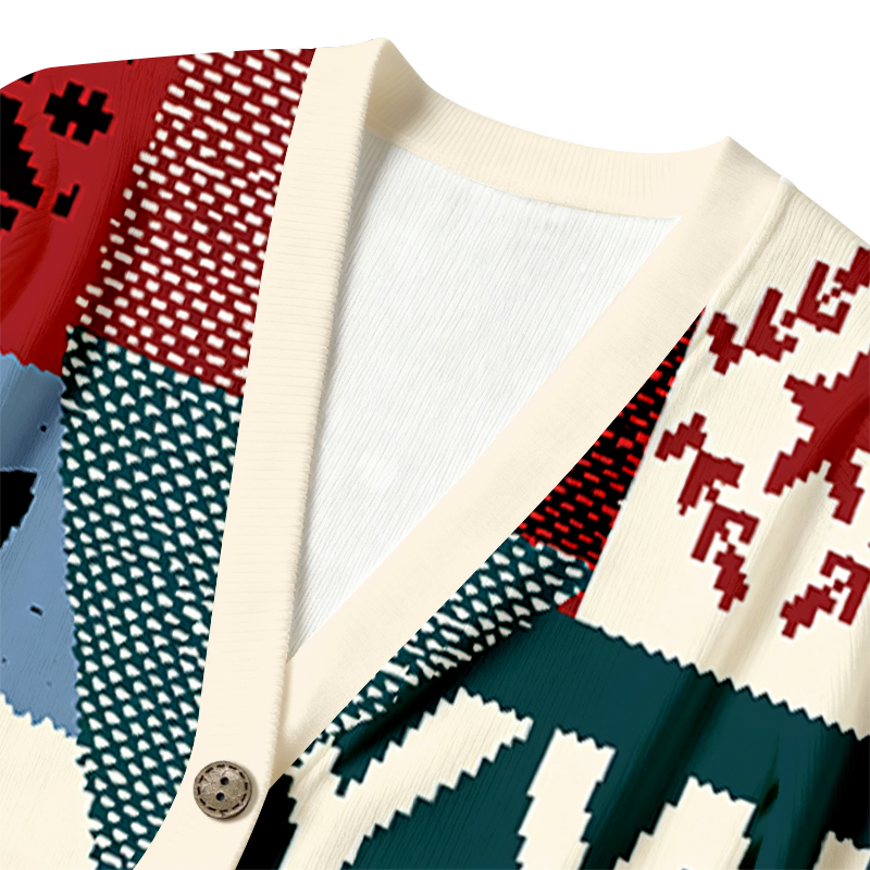 Tokyocanvas Smoking Black Cat Vintage Ugly Cardigan Sweatshirt