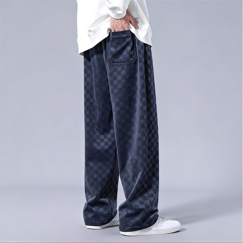 Tokyocanvas Checkered Fleece Sweatpants