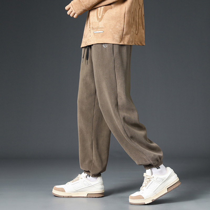 Tokyocanvas Metallic-tone D Cuffed Fleece Sweatpants