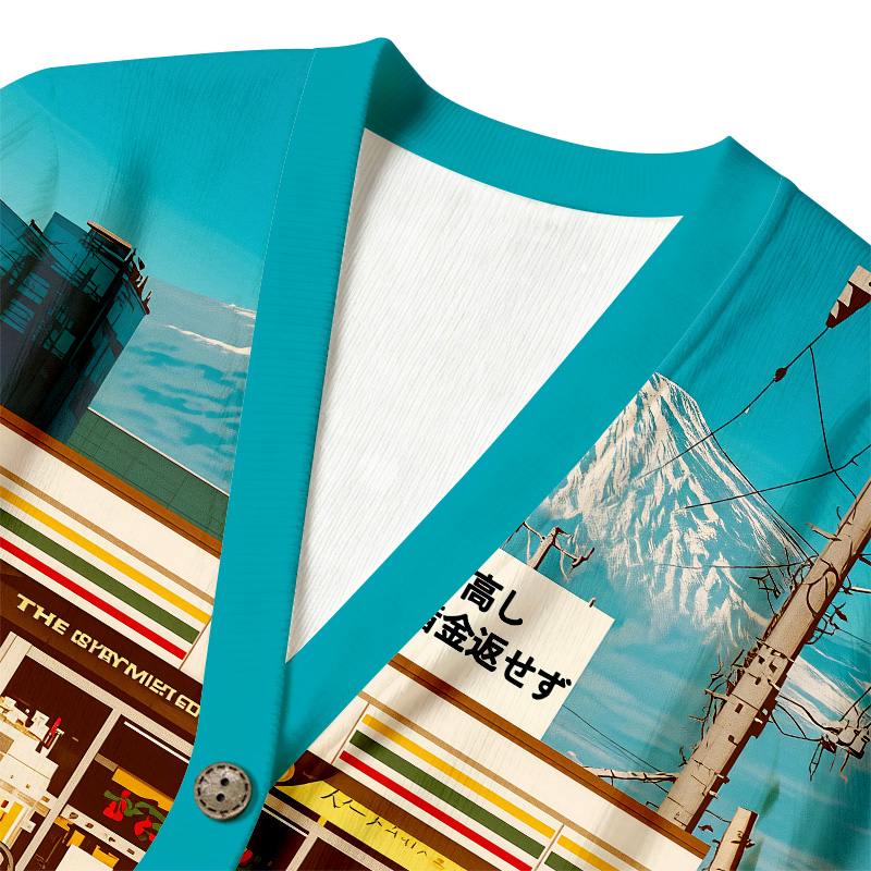 Tokyocanvas The Mount Fuji Ugly Cardigan Sweatshirt