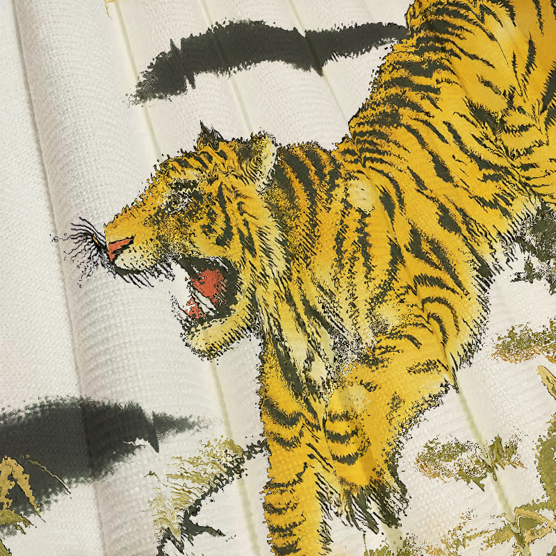 Tokyocanvas The Tiger with Bamboo Casual Ugly Sweatshirt