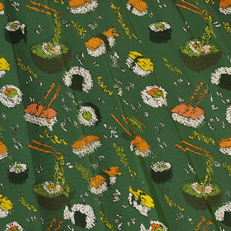 Tokyocanvas Sushi Ramen Casual Ugly Sweatshirt