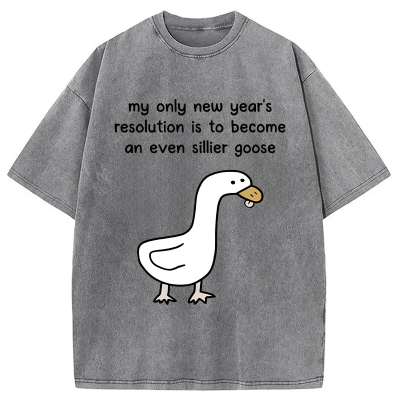 Tokyocanvas New Year's Resolutions Washed T-Shirt