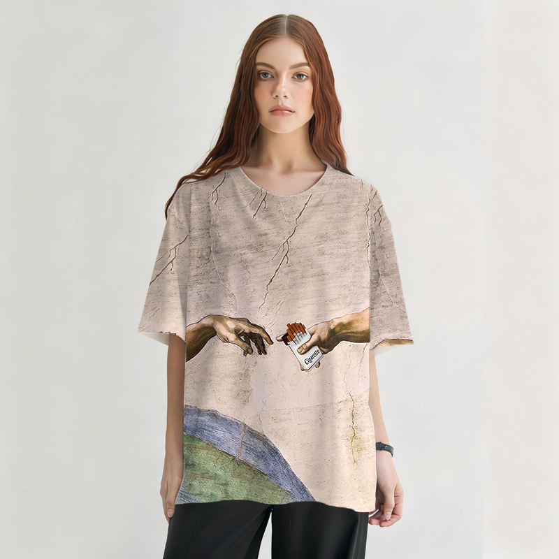 Tokyocanvas Pass Me A Cig Graphic Print T-shirt