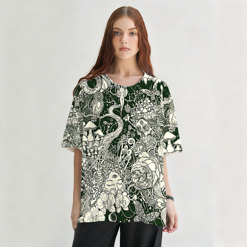 Tokyocanvas Springtime Splendor Graphic Print T-shirt