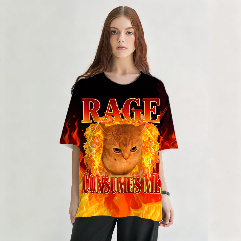 Tokyocanvas Rage Consumes Me Graphic Print T-shirt