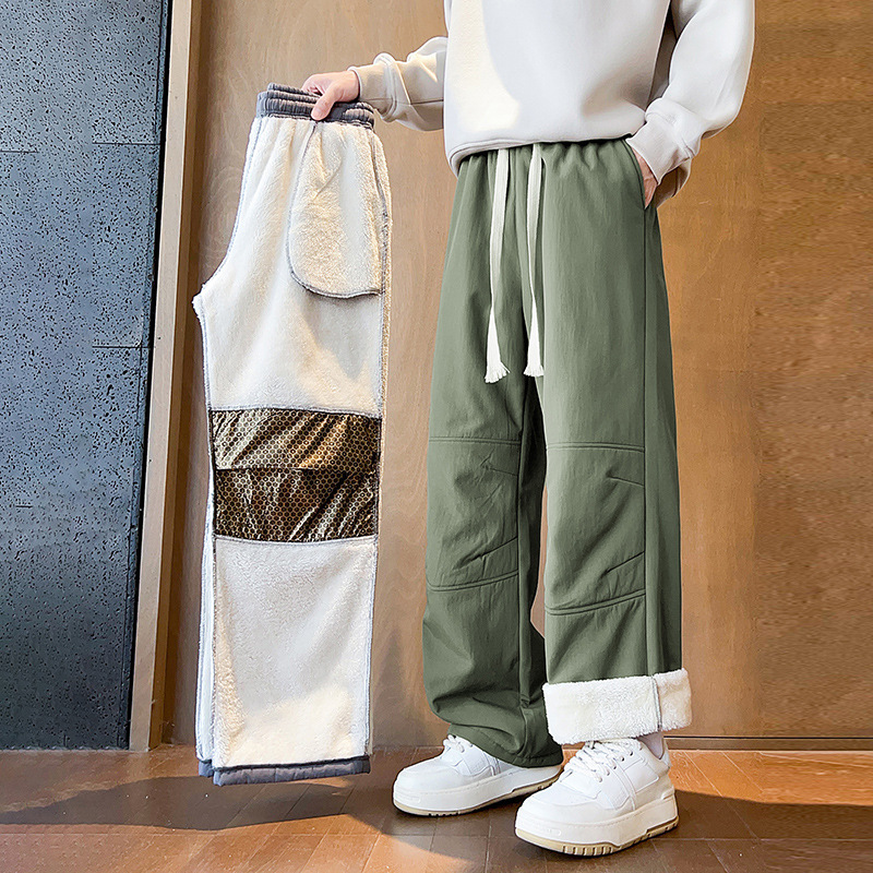 Tokyocanvas Knee-Protecting Linear Fleece Sweatpants