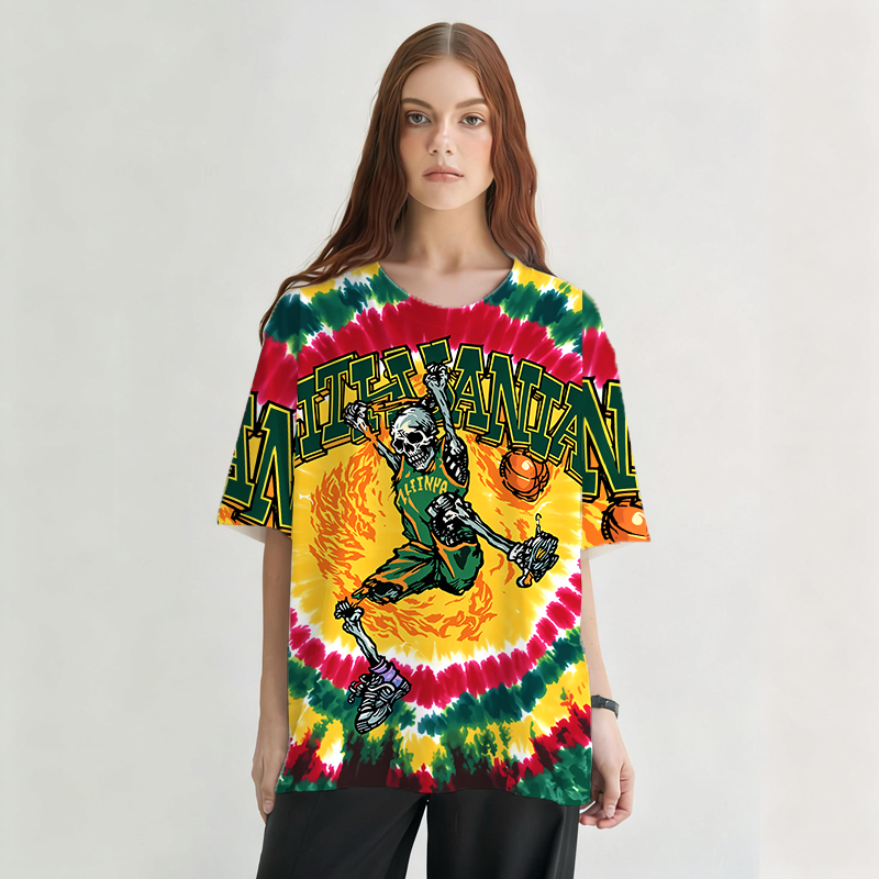 Tokyocanvas Basketball Skull Graphic Print T-shirt