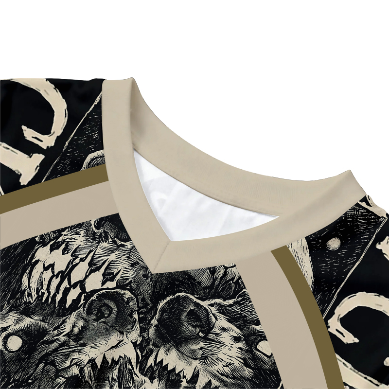 Tokyocanvas Black Dog Long Sleeve Graphic Print T-Shirt