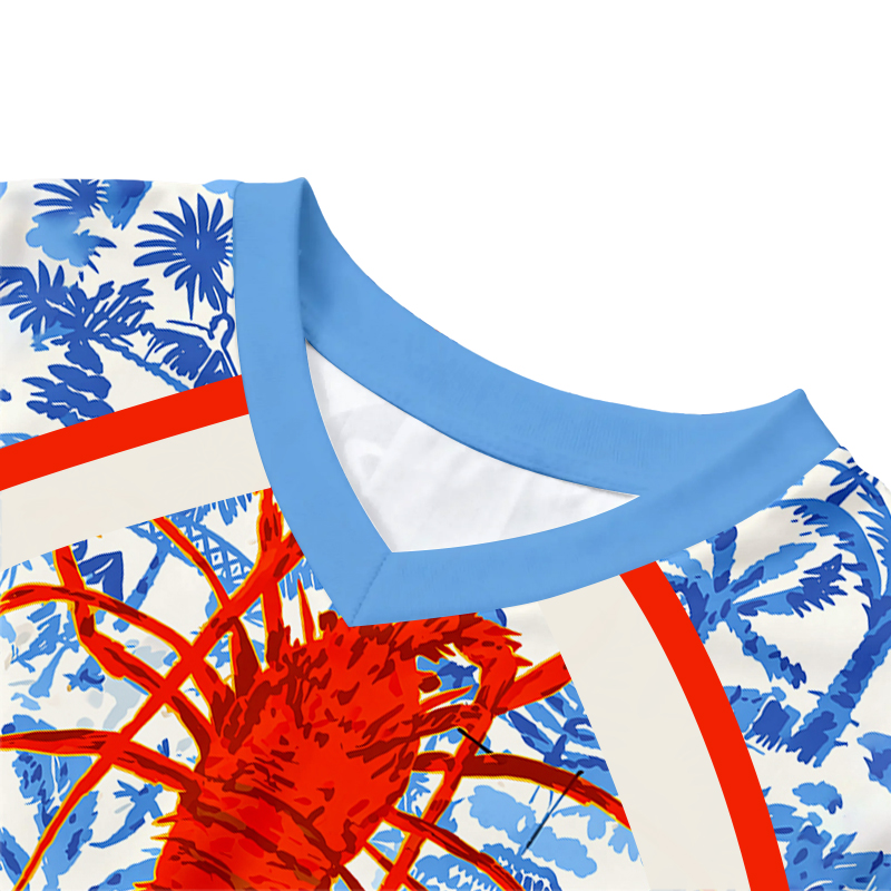 Tokyocanvas Lobster Long Sleeve Graphic Print T-Shirt