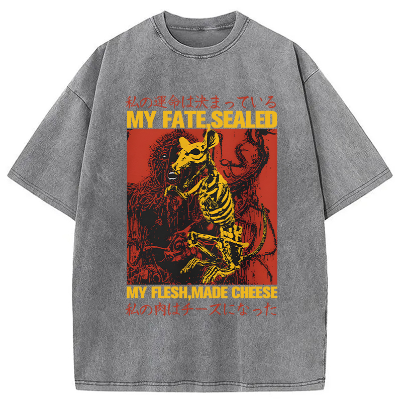 Tokyocanvas Funny Vintage Japanese Rat Washed T-Shirt