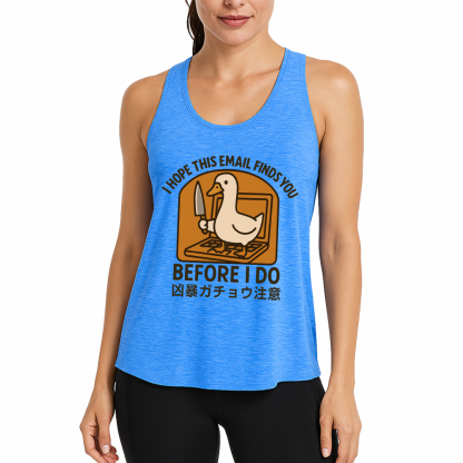 Tokyocanvas Goose With A Knife Fitness Tank