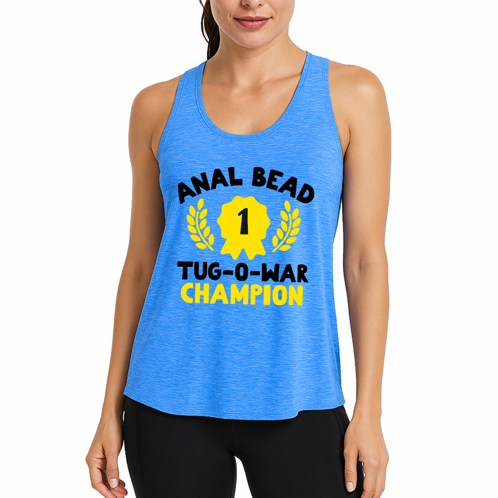 Tokyocanvas Bead Tug O War Champion Funny Fitness Tank
