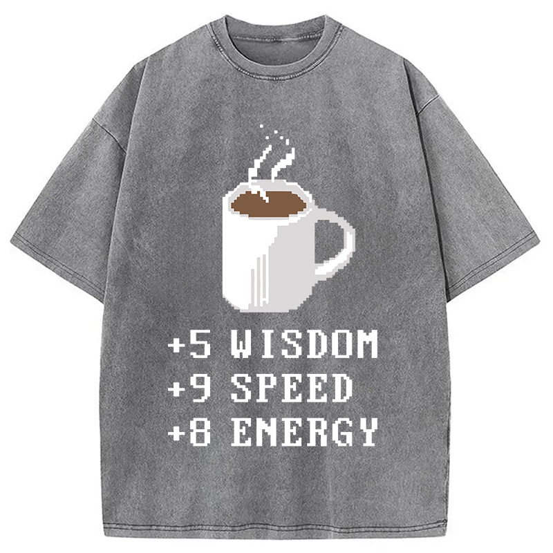 Tokyocanvas Coffee Plus To Stats Washed T-Shirt