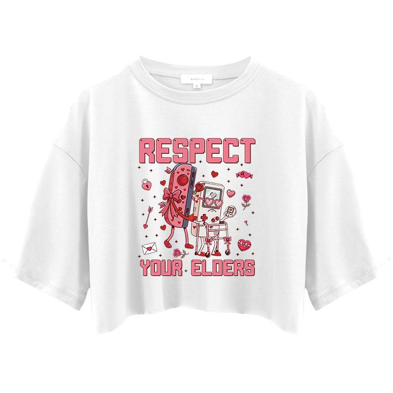 Tokyocanvas Vintage Respect Your Elders Crop Top