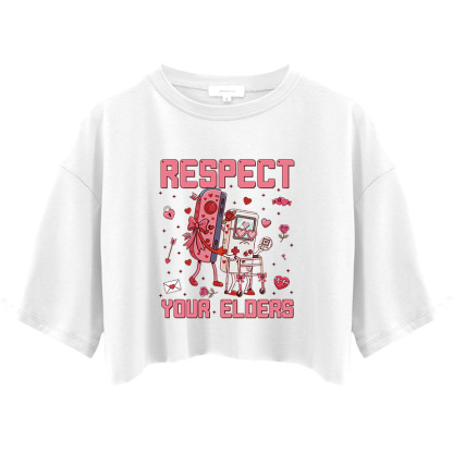 Tokyocanvas Vintage Respect Your Elders Crop Top