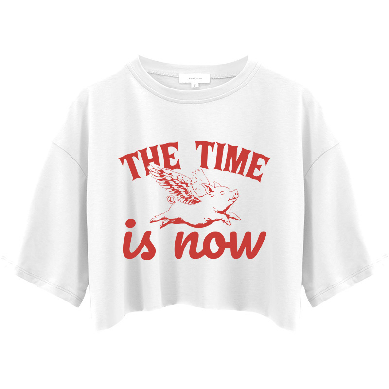 Tokyocanvas Flying Pig Crop Top