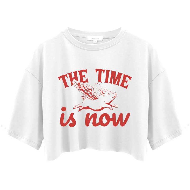 Tokyocanvas Flying Pig Crop Top