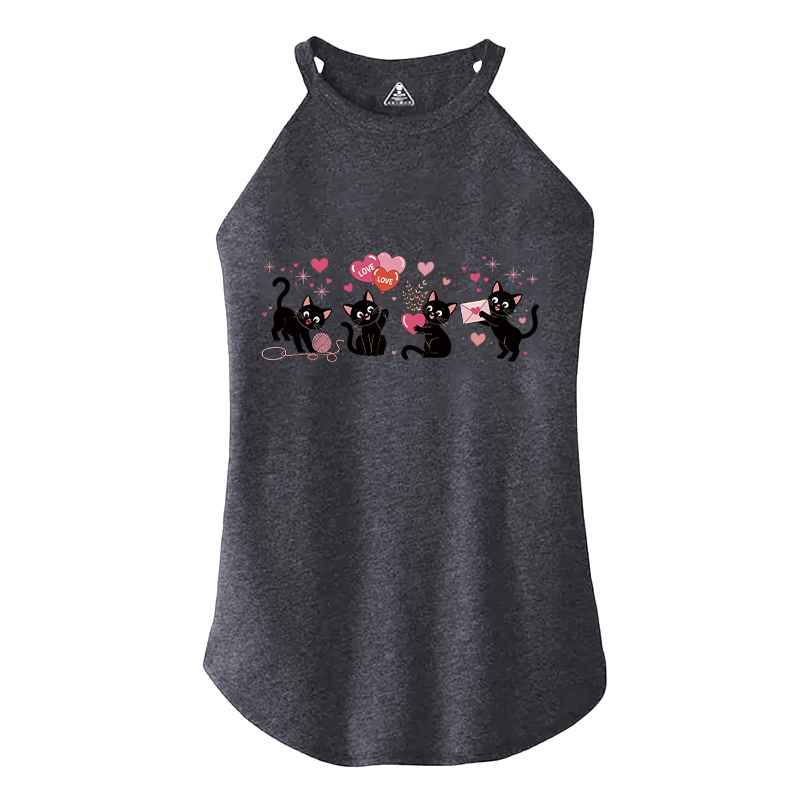 Tokyocanvas Valentine Cat Cotton Tank
