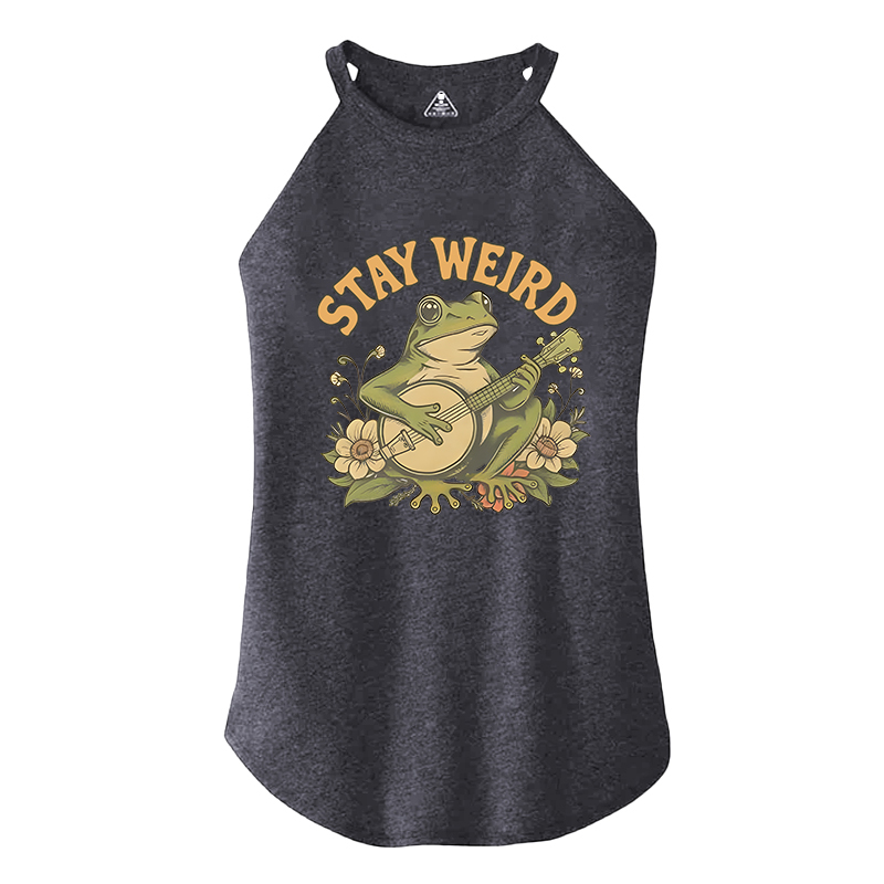 Tokyocanvas Stay Weird Frog Cotton Tank