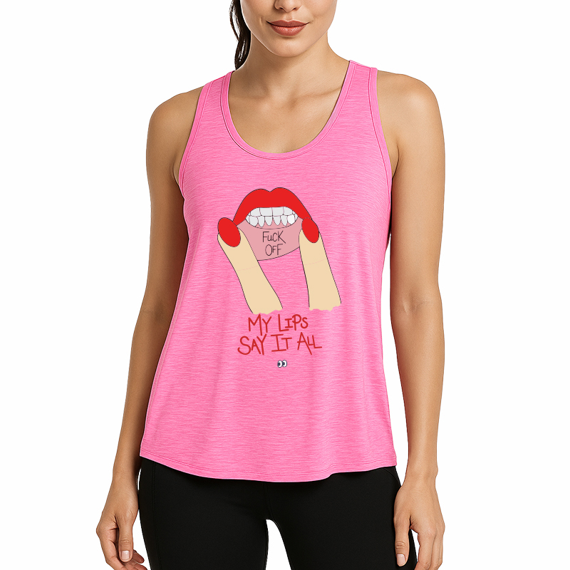 Tokyocanvas My Lips Say It All Fitness Tank