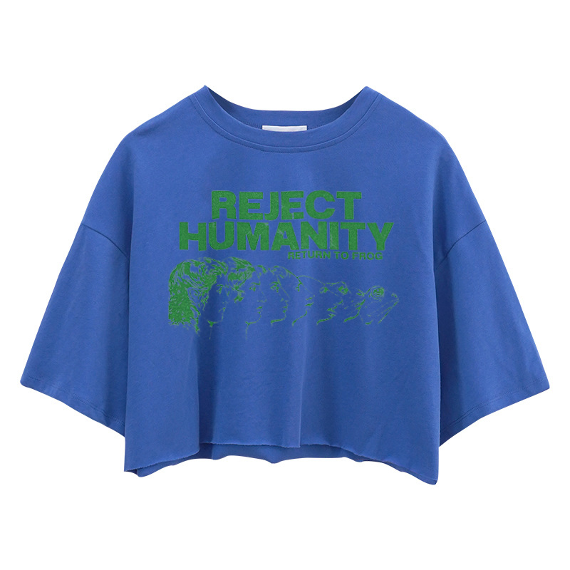 Tokyocanvas Reject Humanity Meme Crop Top