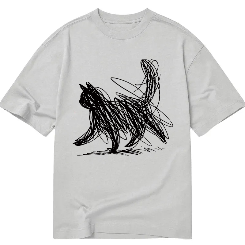 Tokyocanvas Minimalist Cat Art Classic T-Shirt