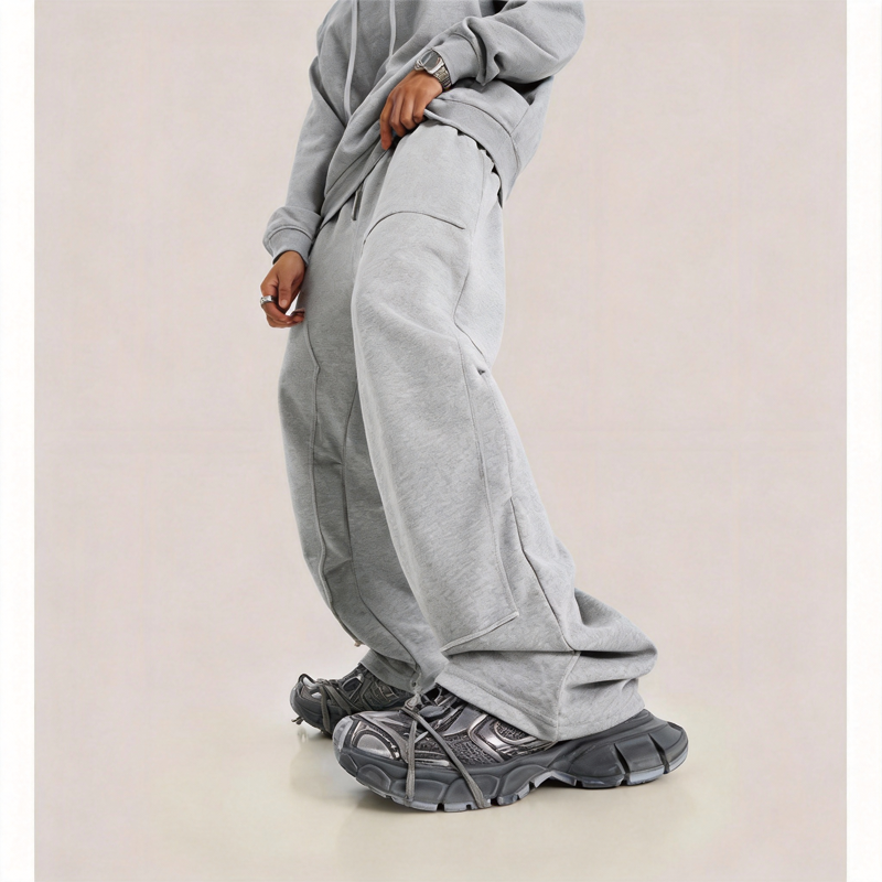 Tokyocanvas Raw-edge Straight-leg Sweatpants