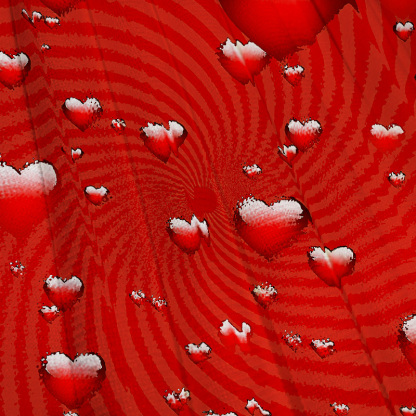 Tokyocanvas Valentine's Day Spinning Heart Casual Ugly Sweatshirt