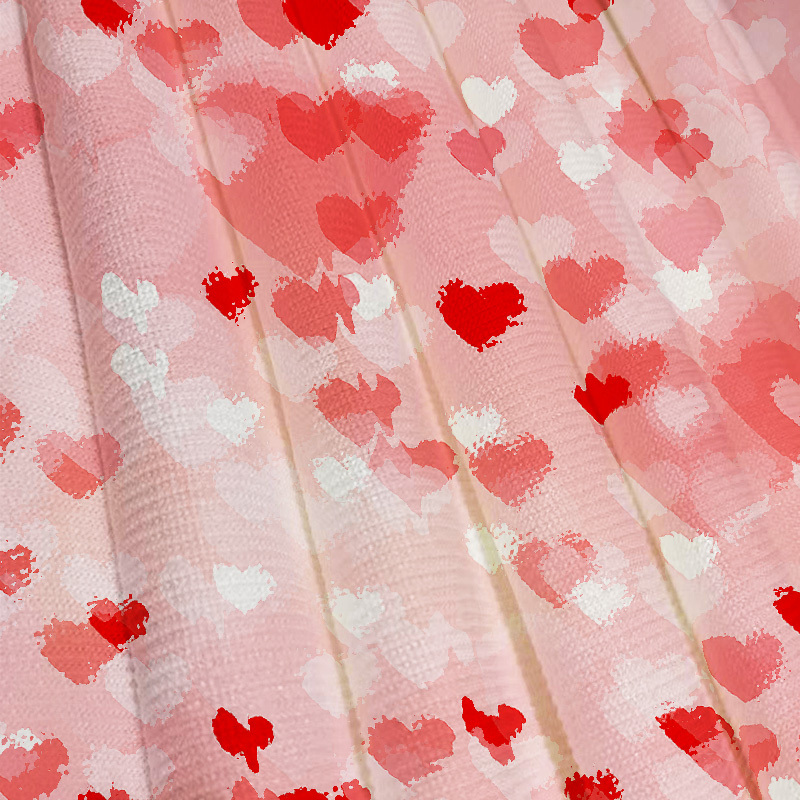 Tokyocanvas Valentine's Day Pink and White Heart Casual Ugly Sweatshirt