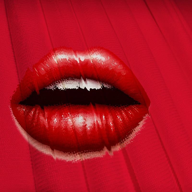 Tokyocanvas Valentine's Day Alluring Red Lips Casual Ugly Sweatshirt