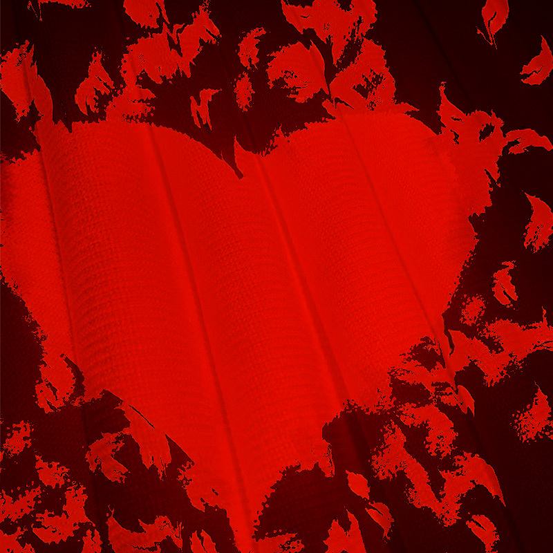 Tokyocanvas Valentine's Day Red Feathers and Heart Casual Ugly Sweatshirt