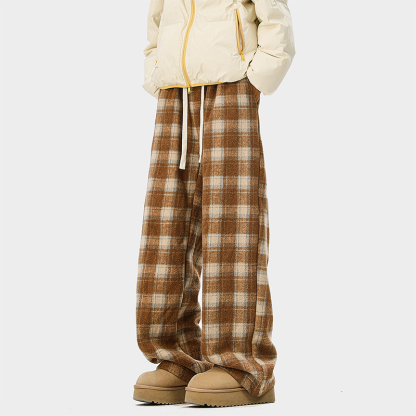 Tokyocanvas Retro Plaid Sweatpants